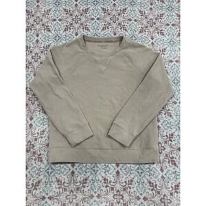 Marc New York Andrew Marc Mens Beige Ribbed Knit Crewneck Sweatshirt Small